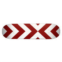 Red and White Chevrons Skateboard Decks