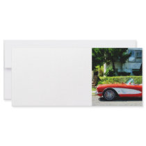 Red and White Corvette Convertible Custom Rack Cards
