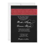 Red and White Feathery Damask Wedding Collection