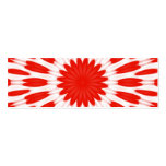 Red and White Floral Pattern business cards