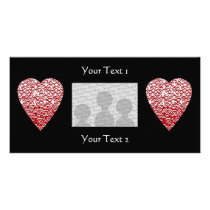 Red and White Heart. Patterned Heart Design.