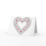 Red and White Lace Heart