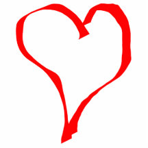Red and White Love Heart Design. Acrylic Cut Out