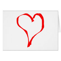 Red and White Love Heart Design. Cards