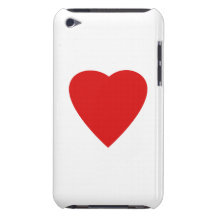 Red and White Love Heart Design. Case-Mate iPod Touch Case