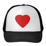 Red and White Love Heart Design. Hat