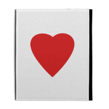 Red and White Love Heart Design. iPad Folio Case