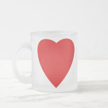 Red and White Love Heart Design. Mugs