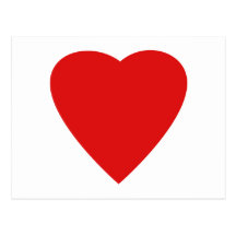 Red and White Love Heart Design. Post Card