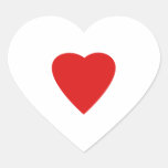 Red and White Love Heart Design. Sticker