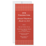 red and white pattern rack cards