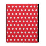Red and White Polka Dot Pattern. Spotty. iPad Folio Covers