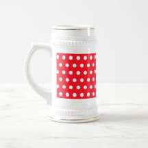 Red and White Polka Dot Pattern. Spotty. Coffee Mugs