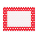 Red and White Polka Dot Pattern. Spotty. Postcards