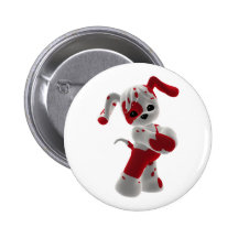 Red and White Puppy Pins