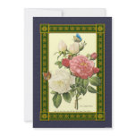 Red and White Roses Botanical Invitation