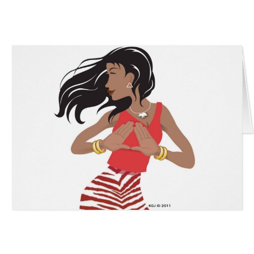 Red and white sisterhood sorority  card