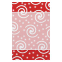 Red and white spiral pattern. flyers