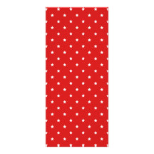 Red and white stars pattern. custom rack card