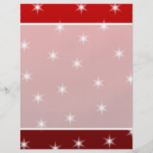 Red and White Stars Pattern. Flyers