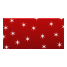Red and White Stars Pattern. Photo Cards