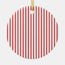 Red and White Stripes Ornament