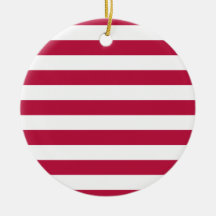 Red and White Stripes Ornament