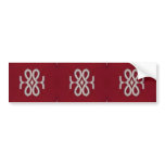 Red and White Textile Pattern bumper stickers