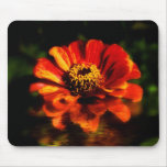 Red and Yellow Floral Mouse Pad