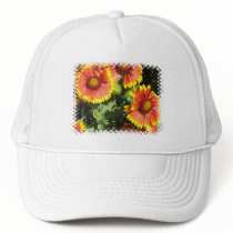 Red and Yellow Flowers Baseball Hat