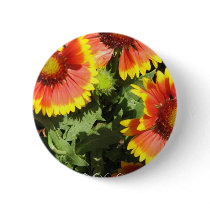 Red and Yellow Flowers Button