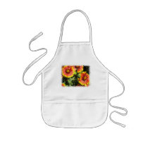 Red and Yellow Flowers Children's Apron