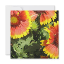 Red and Yellow Flowers Invitations