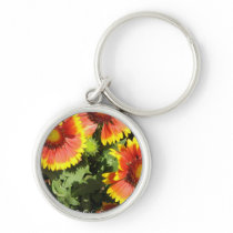 Red and Yellow Flowers Keychain
