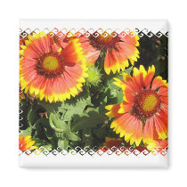 Red and Yellow Flowers Magnet