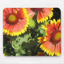 Red and Yellow Flowers Mouse Pad