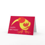 Red and Yellow Kiwi Greeting Cards