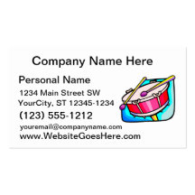 Red and yellow maracas graphic design business card templates