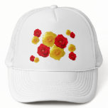 Red and Yellow Rose Blooms hat