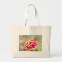 Red and Yellow Zinnia Tote Bag