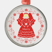 Red Angel Christmas Christmas Ornament