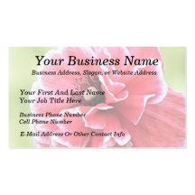 Red Angel's Choir Poppy Business Cards