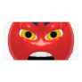 red angry smiley photo card template