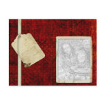 red antique tag photo template