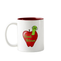 Red Apple Book  Worm Tshirts and Gifts Coffee Mug