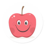 Red apple cartoon stickers