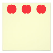 Red Apple. Custom Invitation