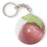 Red Apple Green Leaf keychains
