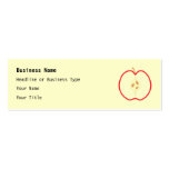 Red Apple Half, on cream background. Business Card