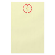 Red Apple Half, on cream background. Flyer Design